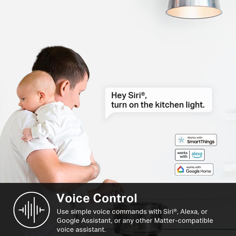 Kasa Matter Smart Dimmer Switch: Voice Control w/Siri, Alexa  Google Assistant | UL Certified | Timer  Schedule | Easy Guided Install | Neutral Wire Required | Single Pole | 2.4GHz Wi-Fi | KS225