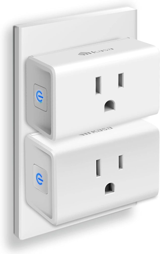 Kasa Smart Plug Ultra Mini 15A, Smart Home Wi-Fi Outlet Works with Alexa, Google Home  IFTTT, No Hub Required, UL Certified, 2.4G WiFi Only, 2-Pack(EP10P2) , White