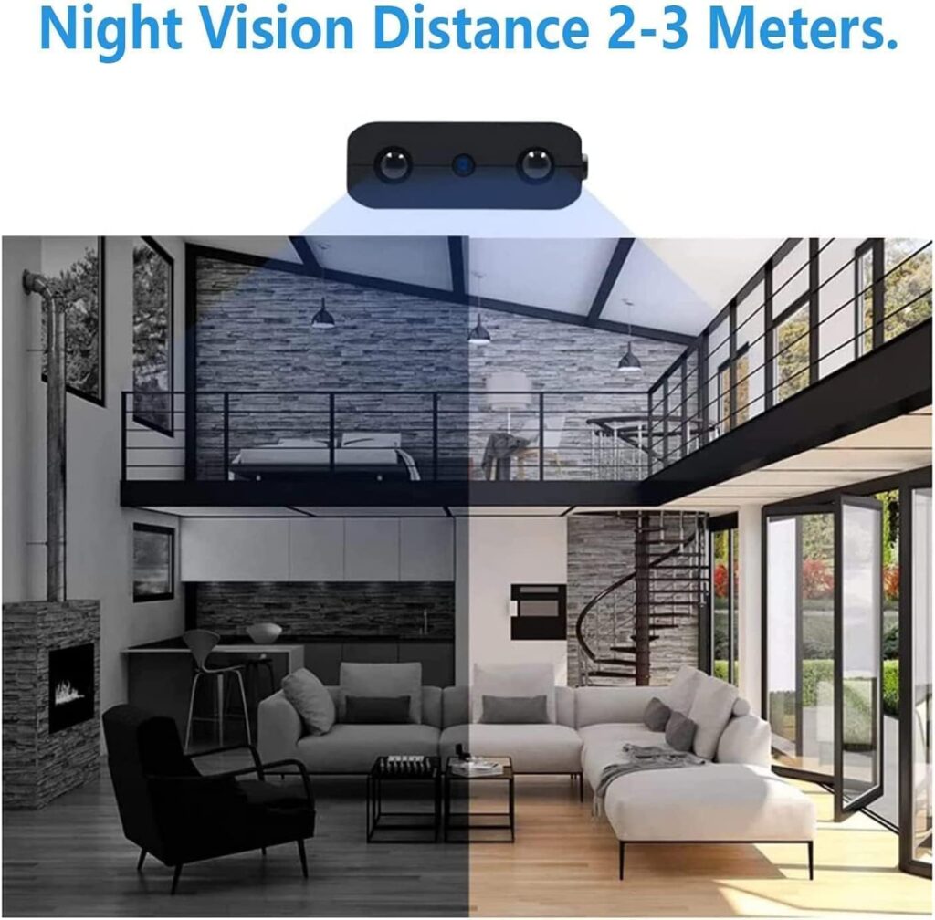 Small Wireless WiFi Camera Hidden Spy Security Cameras,Mini Nanny Cam Smart Home, Pet Dog Camera Indoor Outdoor Baby Camera 1080P Remote Portable, Phone APP Room Camera